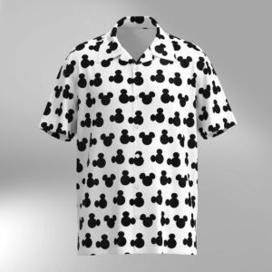 Mickey Mouse Ears Silhouette Disney Hawaiian Shirt - White