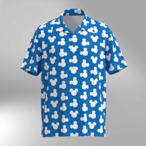 Mickey Mouse Ears Silhouette Disney Hawaiian Shirt - Blue