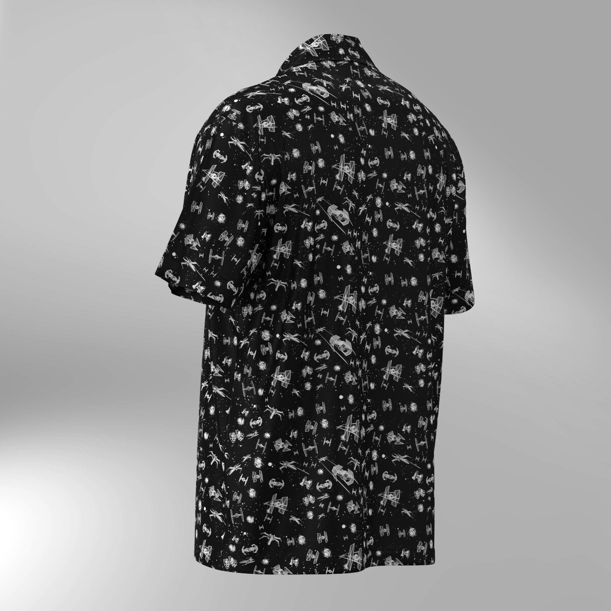 Star Wars Spaceships Battle Hawaiian Shirt - Black - Image 3