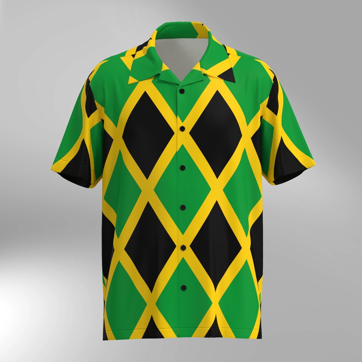 Jamaica Flag Inspired Hawaiian Shirt #3