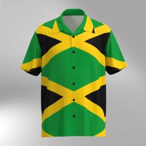 Jamaica Flag Inspired Hawaiian Shirt #4