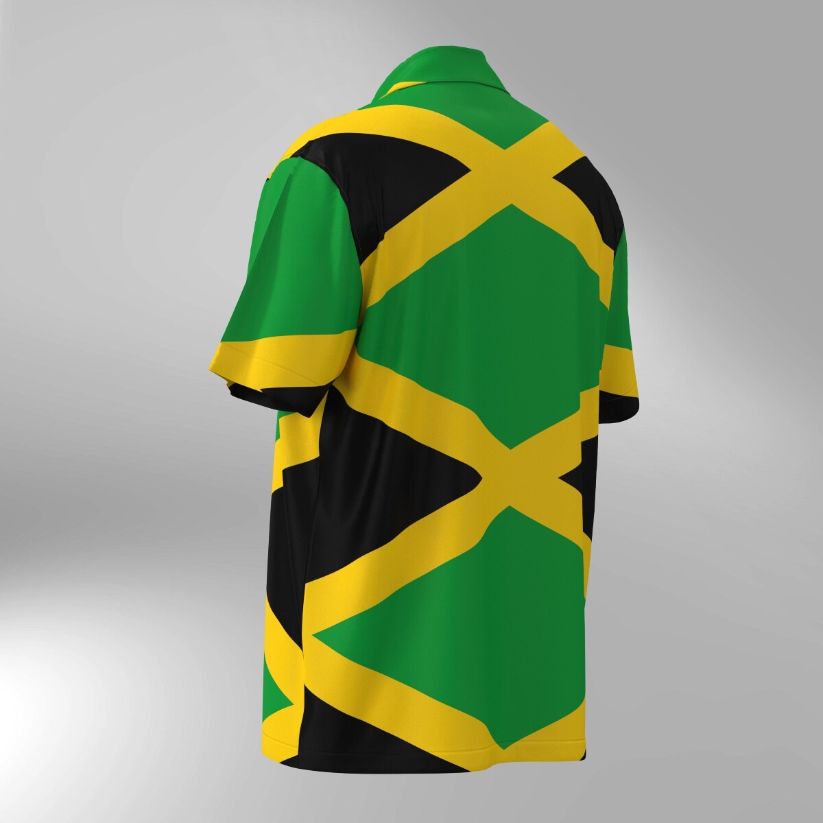 Jamaica Flag Inspired Hawaiian Shirt #4 - Image 3