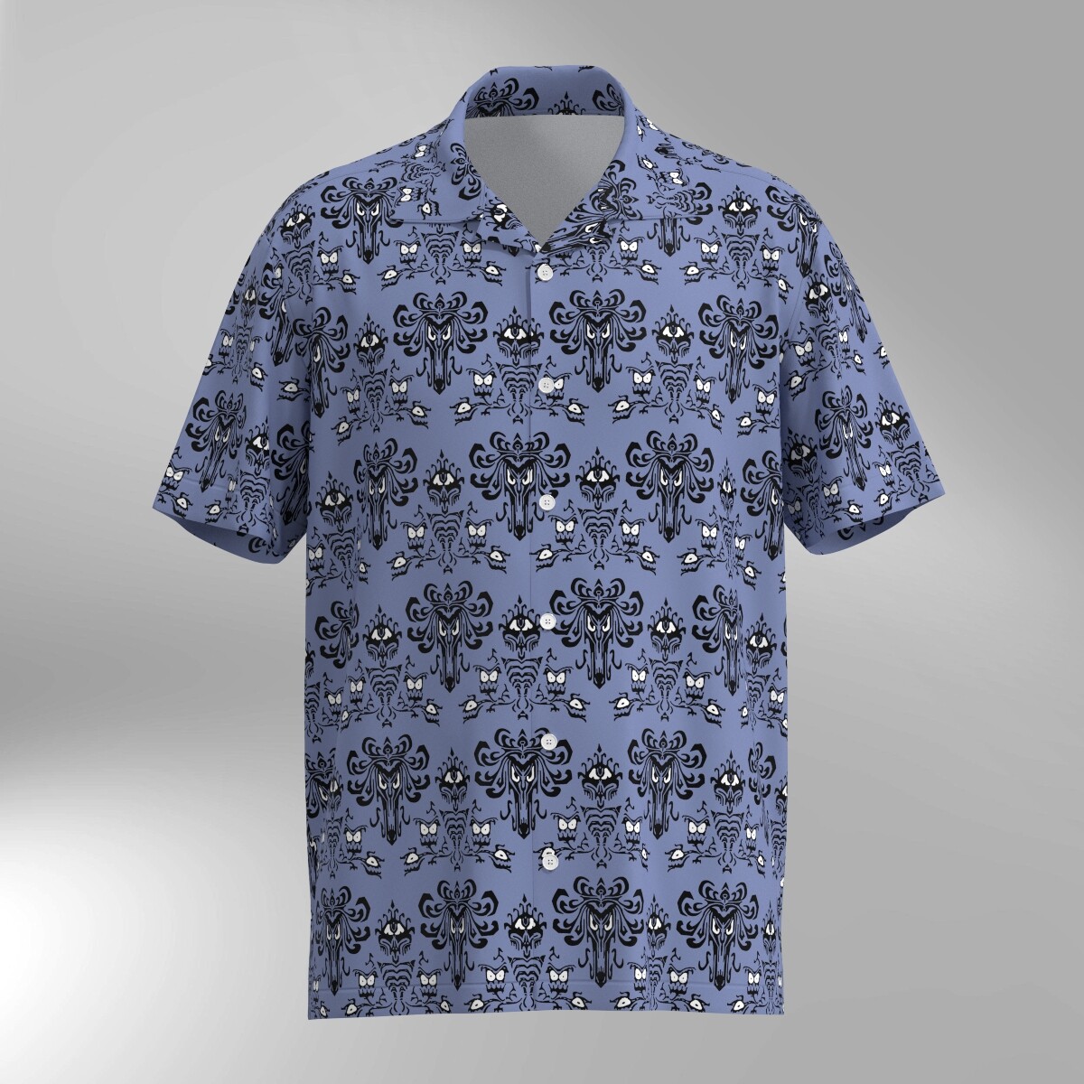 Disneyland Haunted Mansion Wallpaper Hawaiian Shirt