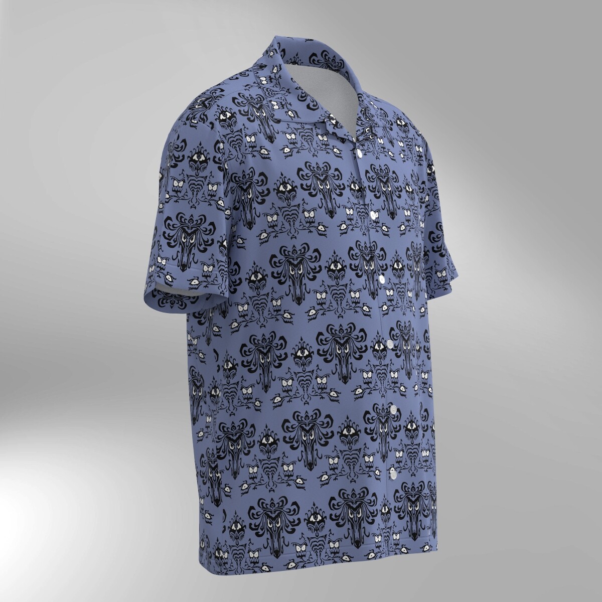 Disneyland Haunted Mansion Wallpaper Hawaiian Shirt - Image 2