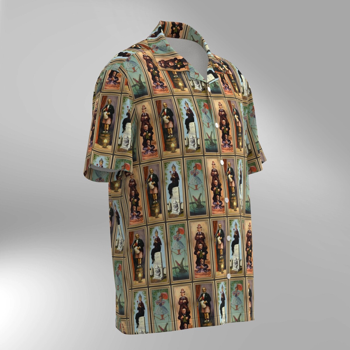 Disneyland Haunted Mansion Stretching Portraits Hawaiian Shirt - Image 2